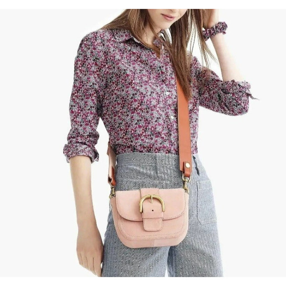 J Crew Slim Fit Button Front Shirt Liberty Art Fabric Size 6 Purple Pink Floral - Picture 1 of 7